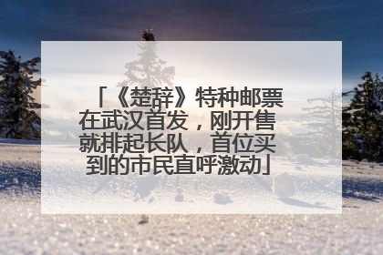 《楚辞》特种邮票在武汉首发，刚开售就排起长队，首位买到的市民直呼激动