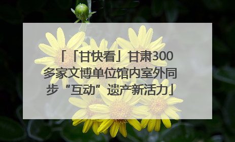 「甘快看」甘肃300多家文博单位馆内室外同步“互动”遗产新活力