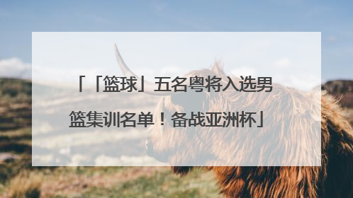「篮球」五名粤将入选男篮集训名单！备战亚洲杯