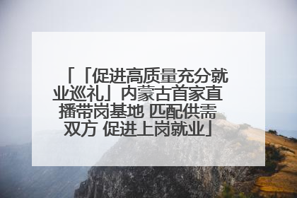 「促进高质量充分就业巡礼」内蒙古首家直播带岗基地 匹配供需双方 促进上岗就业