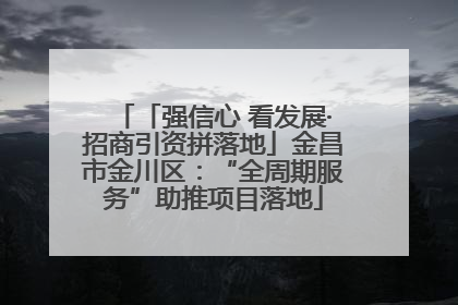 「强信心 看发展·招商引资拼落地」金昌市金川区：“全周期服务”助推项目落地