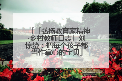 「弘扬教育家精神·乡村教师日志」刘惊蛰：把每个孩子都当作掌心的宝贝