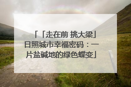 「走在前 挑大梁」日照城市幸福密码：一片盐碱地的绿色蝶变