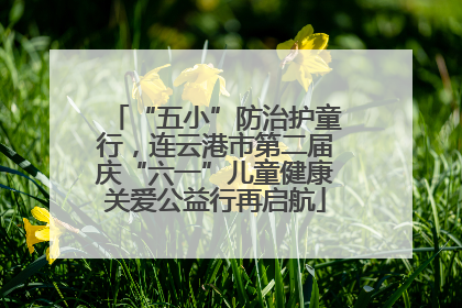 “五小”防治护童行，连云港市第二届庆“六一”儿童健康关爱公益行再启航