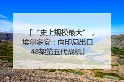 “史上规模最大”，埃尔多安：向印尼出口48架第五代战机
