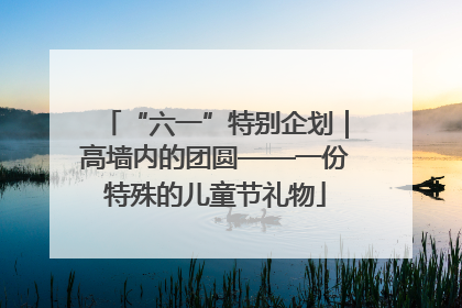 “六一”特别企划｜高墙内的团圆——一份特殊的儿童节礼物