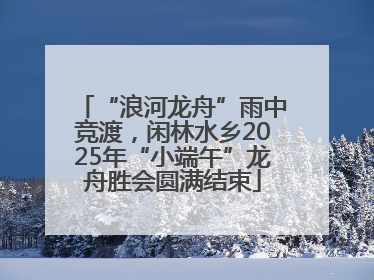 “浪河龙舟”雨中竞渡，闲林水乡2025年“小端午”龙舟胜会圆满结束