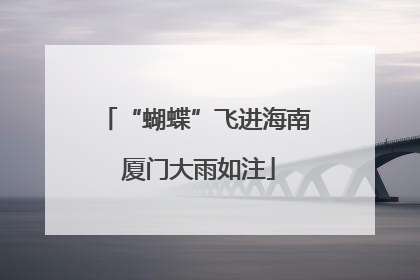 “蝴蝶”飞进海南 厦门大雨如注