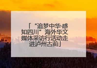 “追梦中华·感知四川”海外华文媒体采访行活动走进泸州古蔺
