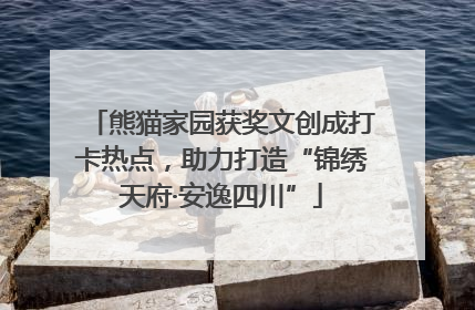 熊猫家园获奖文创成打卡热点，助力打造“锦绣天府·安逸四川”