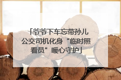 爷爷下车忘带孙儿 公交司机化身“临时照看员”暖心守护