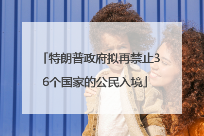 特朗普政府拟再禁止36个国家的公民入境