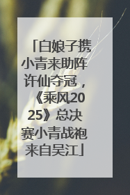 白娘子携小青来助阵许仙夺冠，《乘风2025》总决赛小青战袍来自吴江