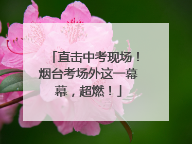 直击中考现场！烟台考场外这一幕幕，超燃！