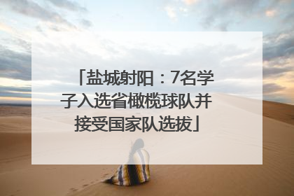 盐城射阳：7名学子入选省橄榄球队并接受国家队选拔