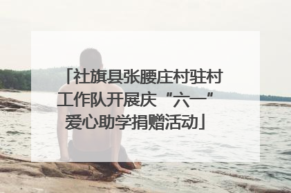 社旗县张腰庄村驻村工作队开展庆“六一”爱心助学捐赠活动