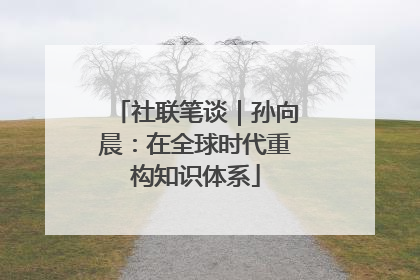 社联笔谈｜孙向晨：在全球时代重构知识体系