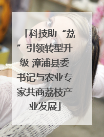 科技助“荔”引领转型升级 漳浦县委书记与农业专家共商荔枝产业发展