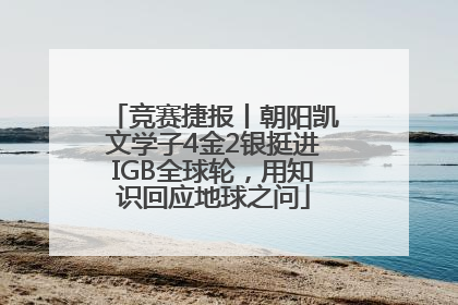 竞赛捷报丨朝阳凯文学子4金2银挺进IGB全球轮，用知识回应地球之问