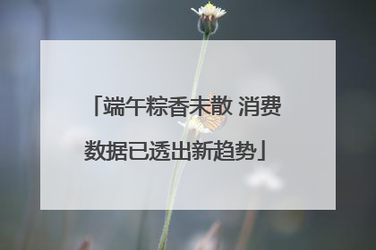 端午粽香未散 消费数据已透出新趋势