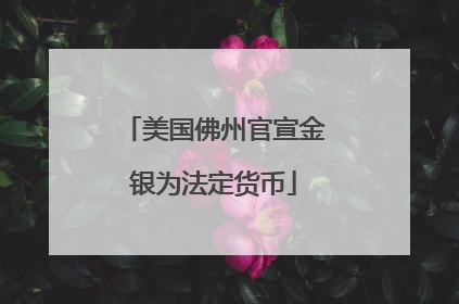 美国佛州官宣金银为法定货币