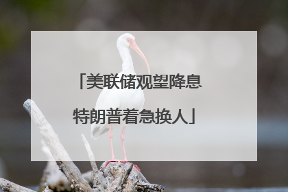 美联储观望降息 特朗普着急换人