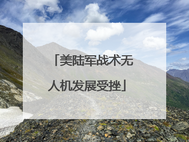 美陆军战术无人机发展受挫
