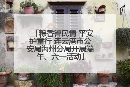 粽香警民情 平安护童行 连云港市公安局海州分局开展端午、六一活动