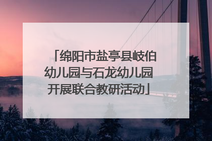 绵阳市盐亭县岐伯幼儿园与石龙幼儿园开展联合教研活动
