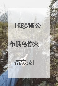 俄罗斯公布俄乌停火备忘录