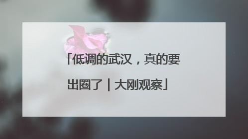 低调的武汉，真的要出圈了｜大刚观察