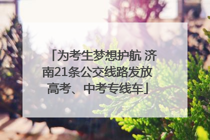 为考生梦想护航 济南21条公交线路发放高考、中考专线车