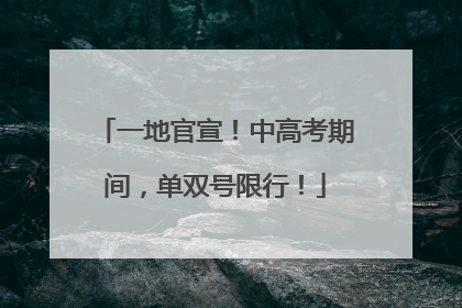 一地官宣！中高考期间，单双号限行！