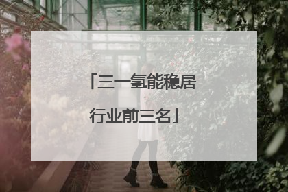 三一氢能稳居行业前三名