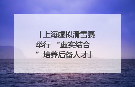 上海虚拟滑雪赛举行 “虚实结合”培养后备人才