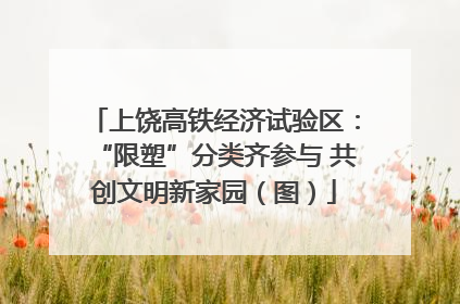 上饶高铁经济试验区：“限塑”分类齐参与 共创文明新家园（图）