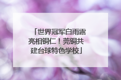 世界冠军白雨露亮相铜仁！莞铜共建台球特色学校