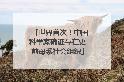 世界首次！中国科学家确证存在史前母系社会组织