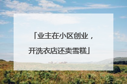 业主在小区创业，开洗衣店还卖雪糕