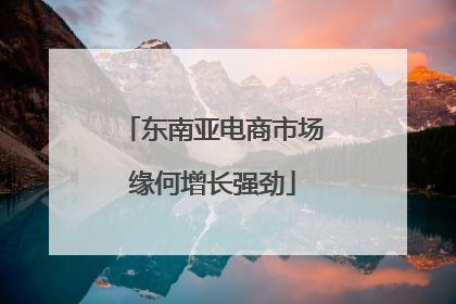 东南亚电商市场缘何增长强劲