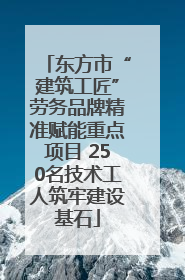 东方市“建筑工匠”劳务品牌精准赋能重点项目 250名技术工人筑牢建设基石