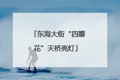 东海大街“四瓣花”天桥亮灯