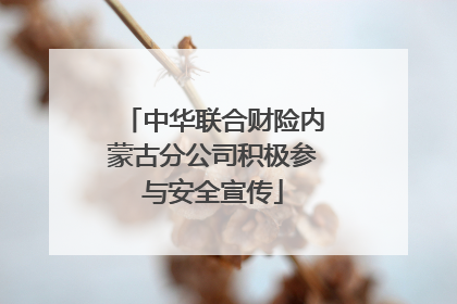 中华联合财险内蒙古分公司积极参与安全宣传