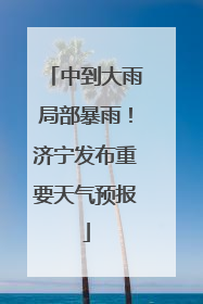 中到大雨局部暴雨！济宁发布重要天气预报