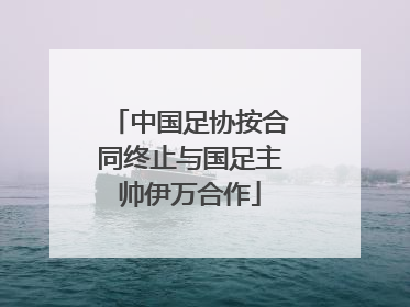 中国足协按合同终止与国足主帅伊万合作