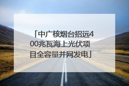 中广核烟台招远400兆瓦海上光伏项目全容量并网发电