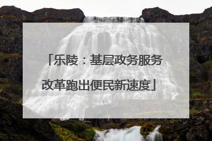 乐陵：基层政务服务改革跑出便民新速度