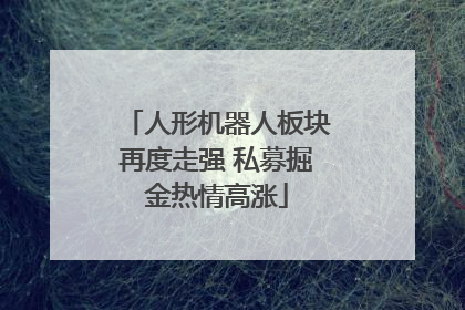 人形机器人板块再度走强 私募掘金热情高涨