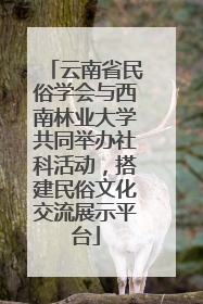 云南省民俗学会与西南林业大学共同举办社科活动，搭建民俗文化交流展示平台