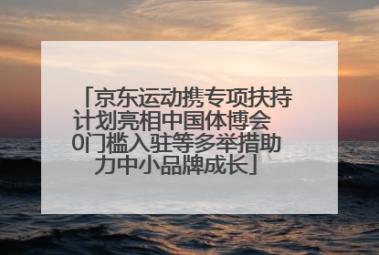 京东运动携专项扶持计划亮相中国体博会 0门槛入驻等多举措助力中小品牌成长
